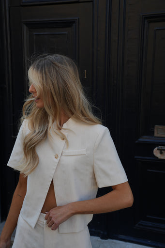 Neva crème - Veste asymétrique