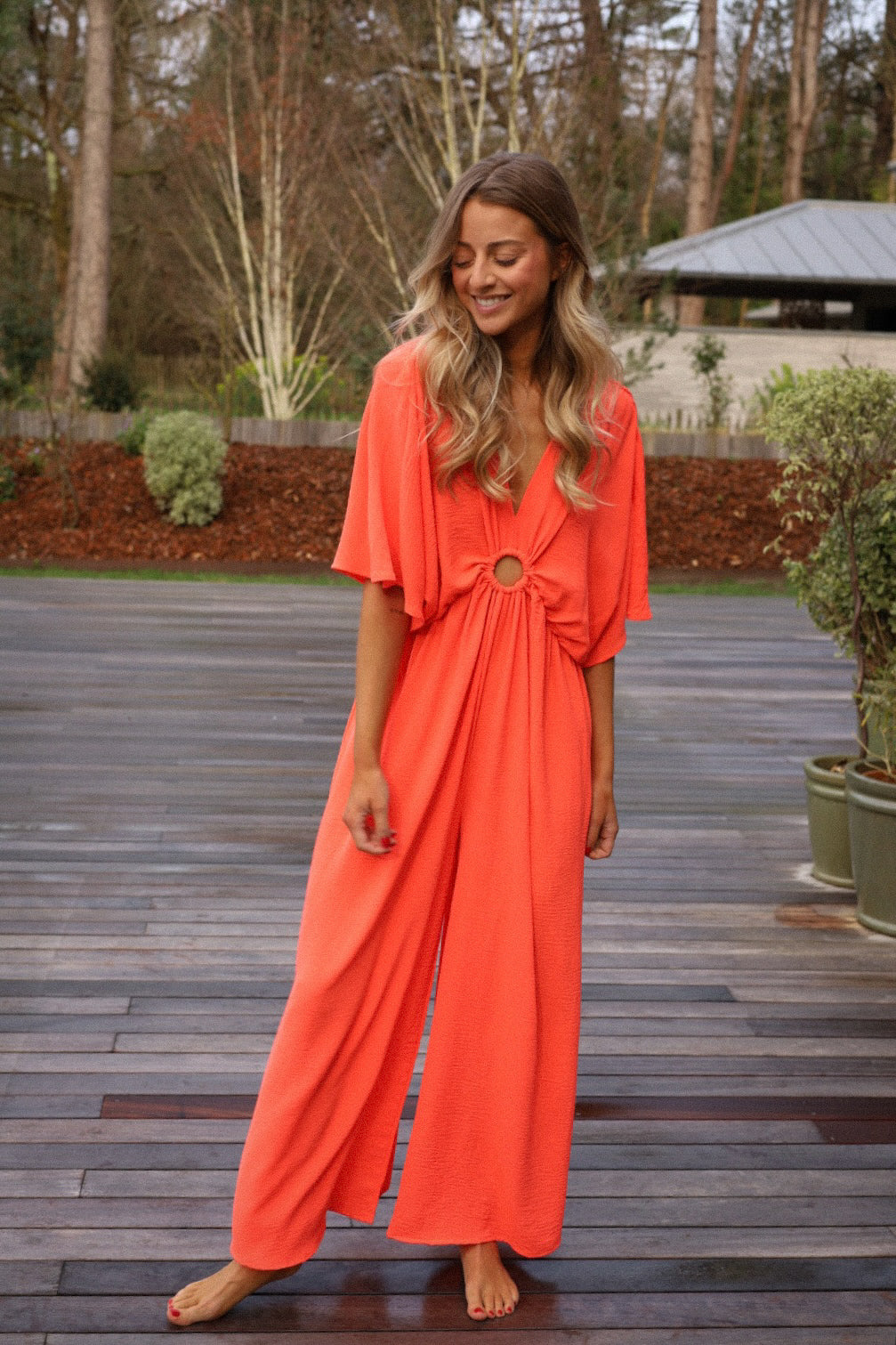 Laurine orange - Combinaison ample
