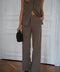 Loanie kaki - Pantalon droit