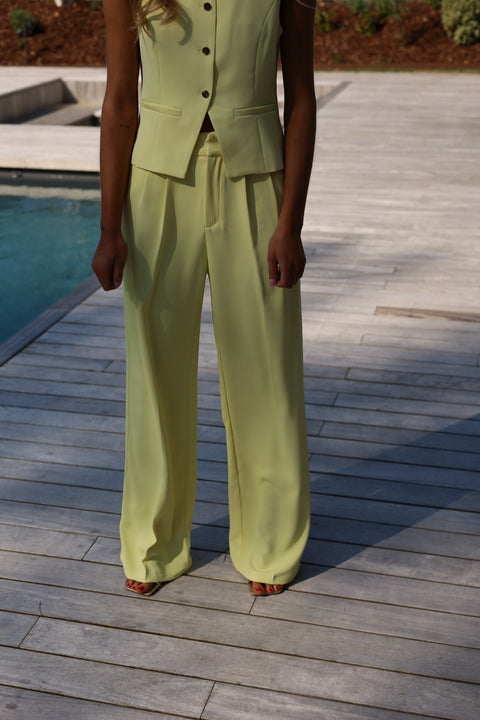 Maya jaune - Pantalon droit
