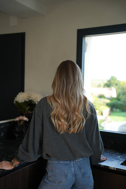 Roman gris - Sweat-shirt zippé