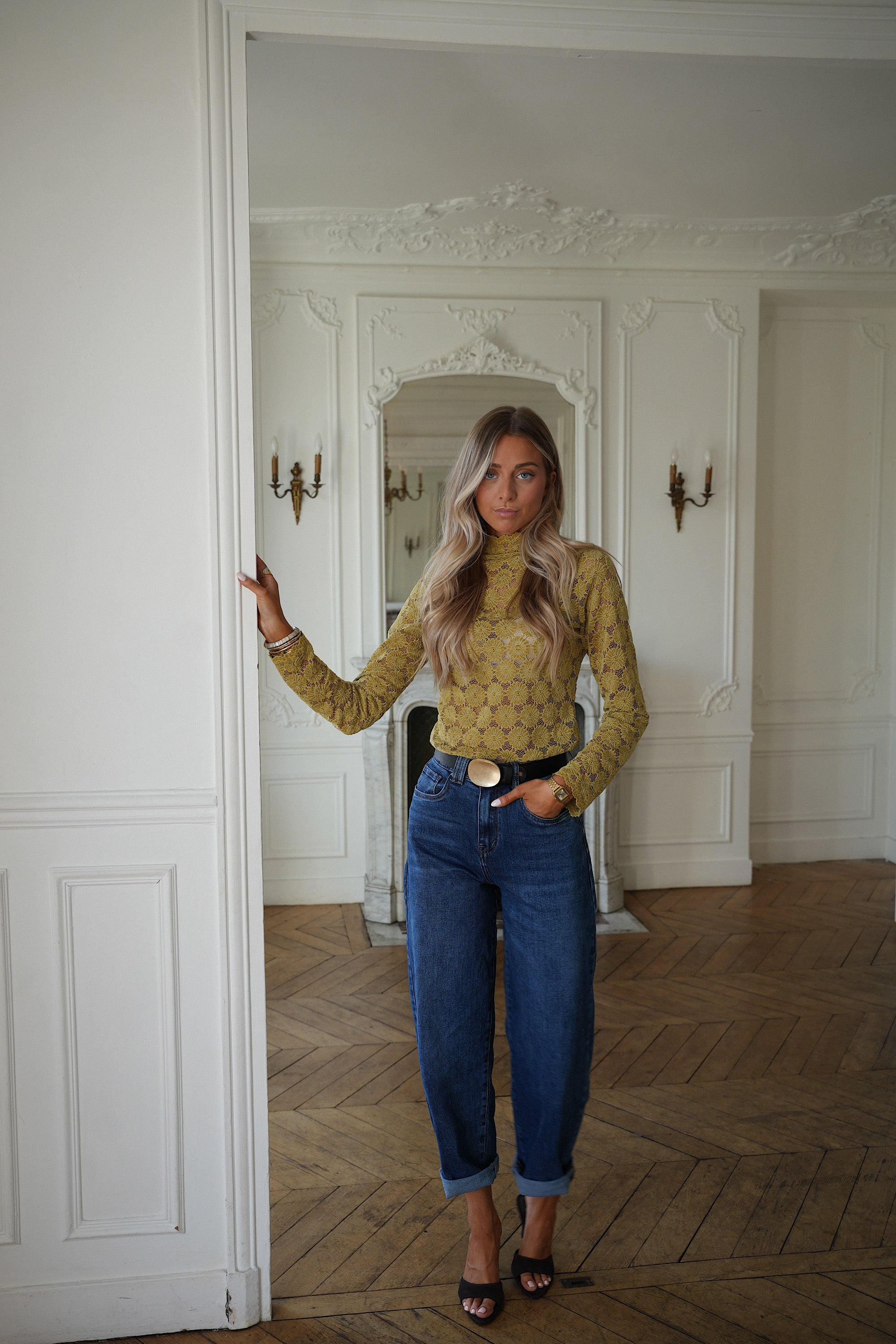 Stanley olive - Blouse brodée