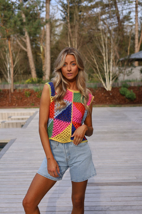 Marga coloré - Top crochet