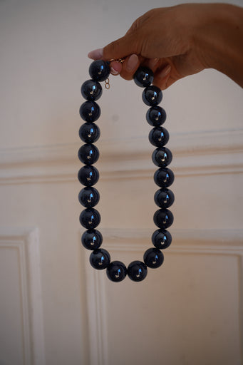 Steeve bleu - Collier perles