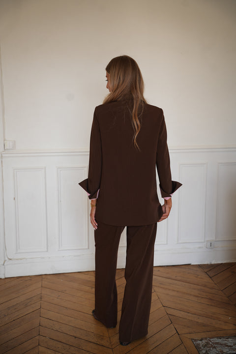 Arsene chocolat - Pantalon droit