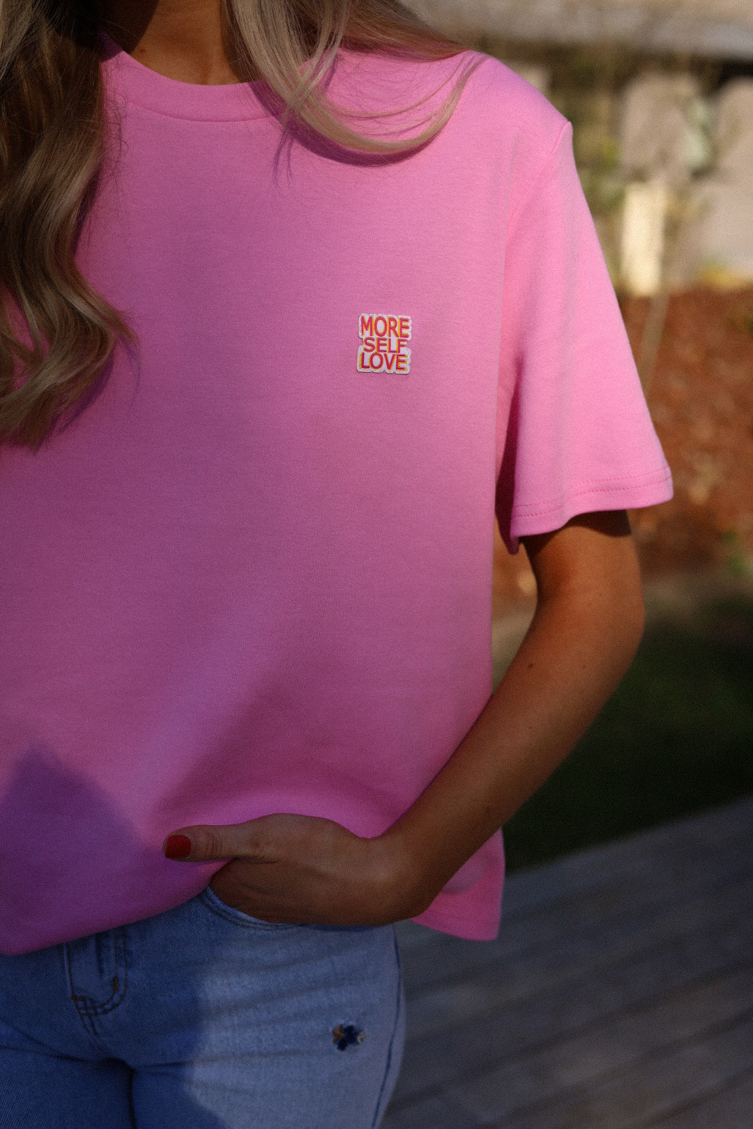 Yasmina rose - T-shirt brodé