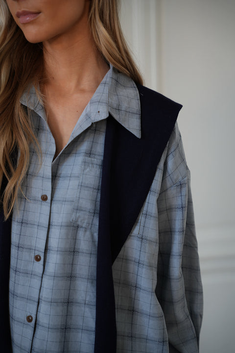 Brittany bleu - Ensemble chemise/pull