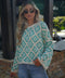 Fidji bleue - Blouse en crochet