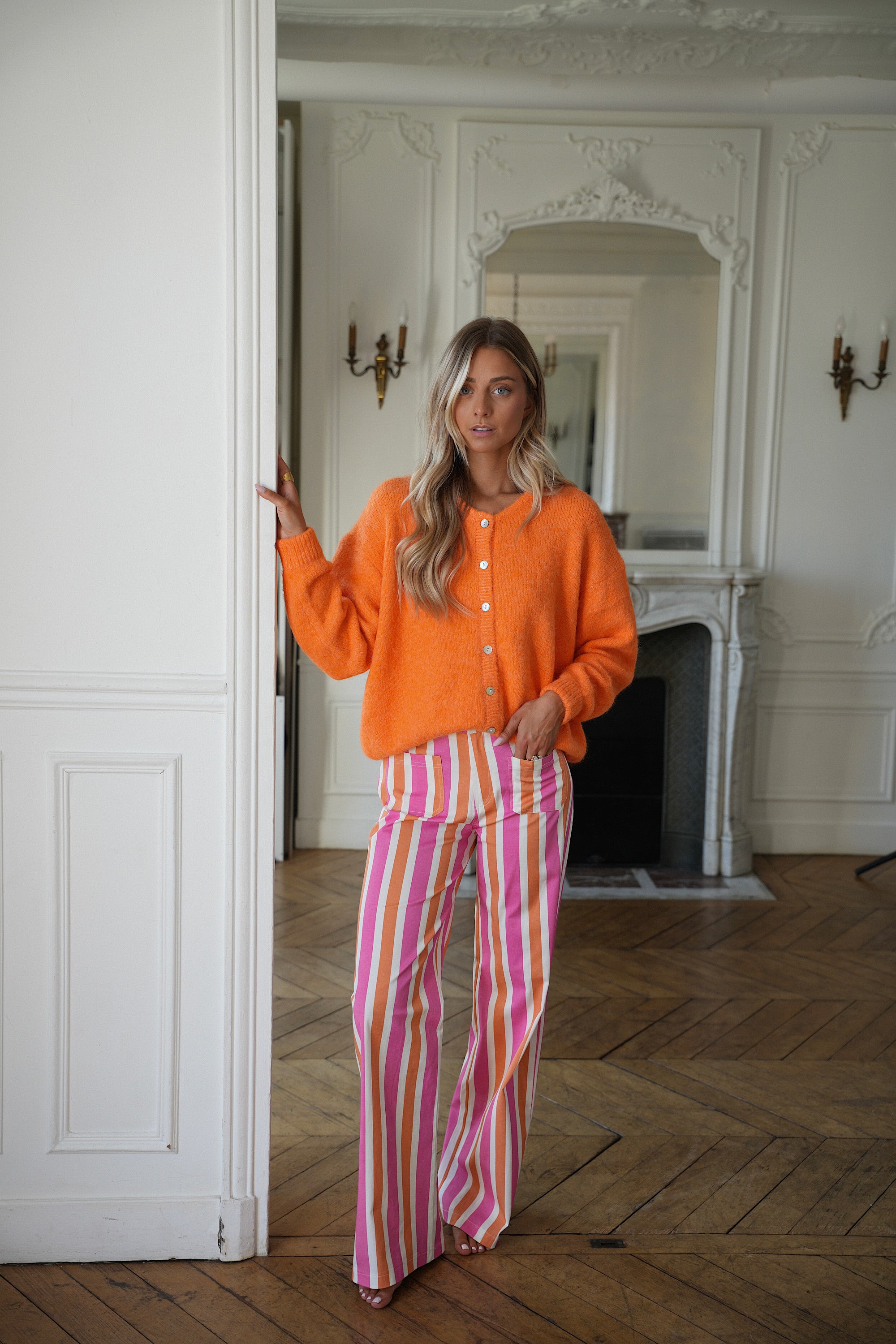 Clia coloré - Pantalon rayé