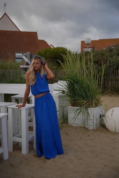 Elize bleu - Ensemble jupe/top