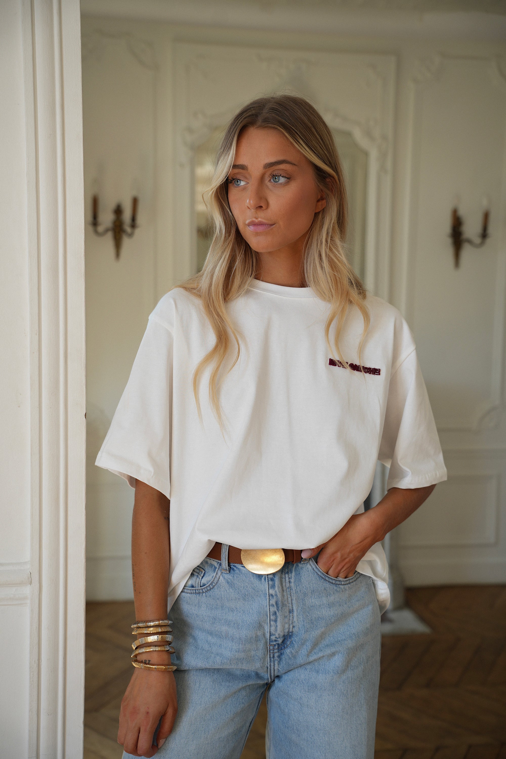 Orna blanc - T-shirt brodé