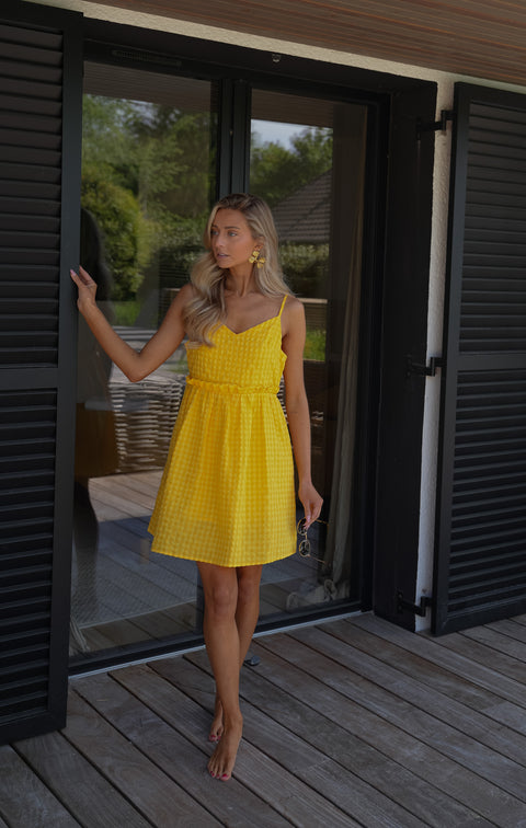 Fiby jaune - Robe vichy