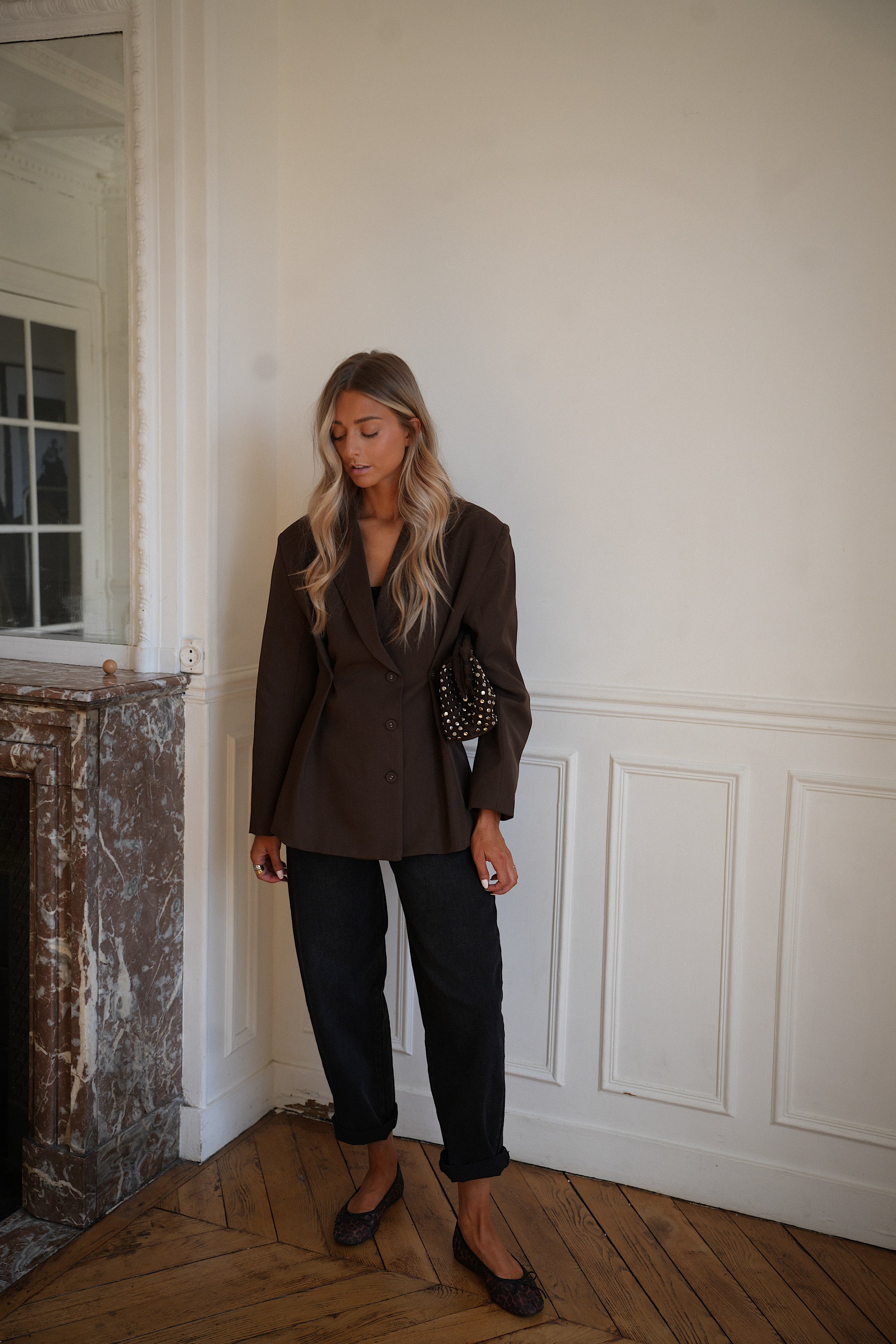Chelsy chocolat - Blazer cintré