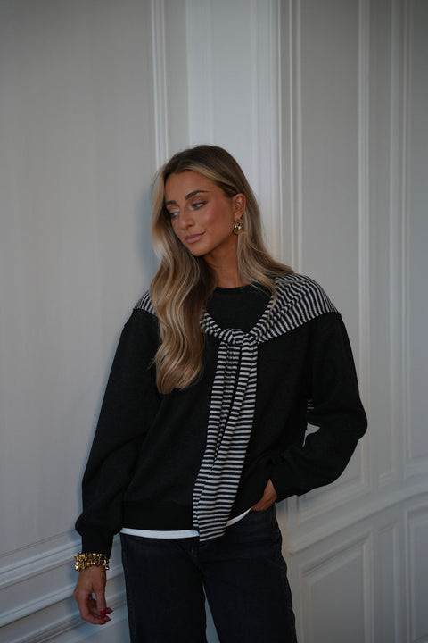 Nico gris foncé - Sweat marinière