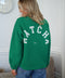 Matcha vert - Sweat-shirt brodé