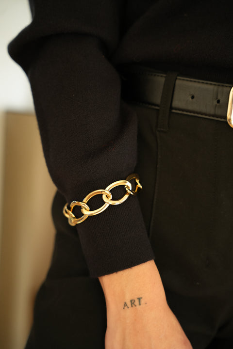 Luis doré - Bracelet acier