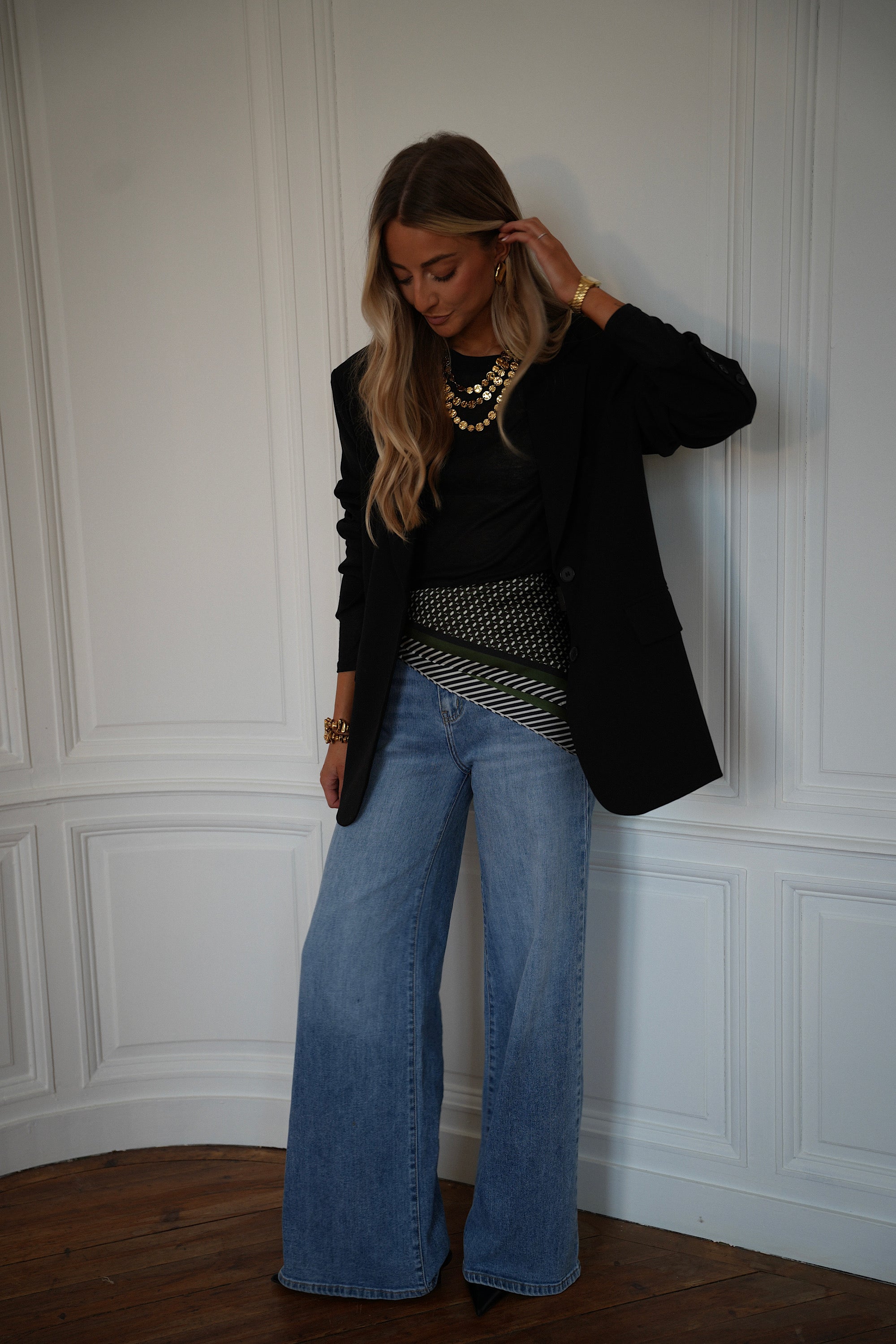 Milène vert - Foulard satiné