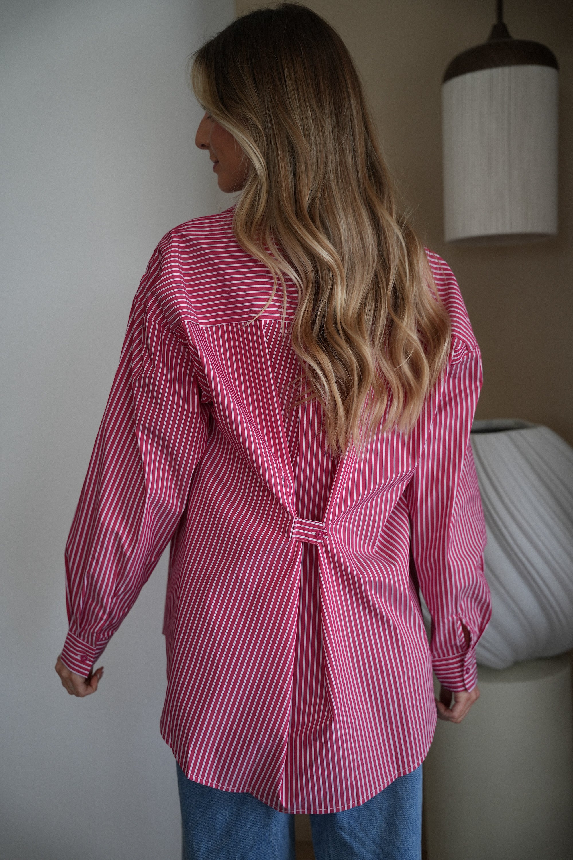 Sacha rouge - Chemise rayée