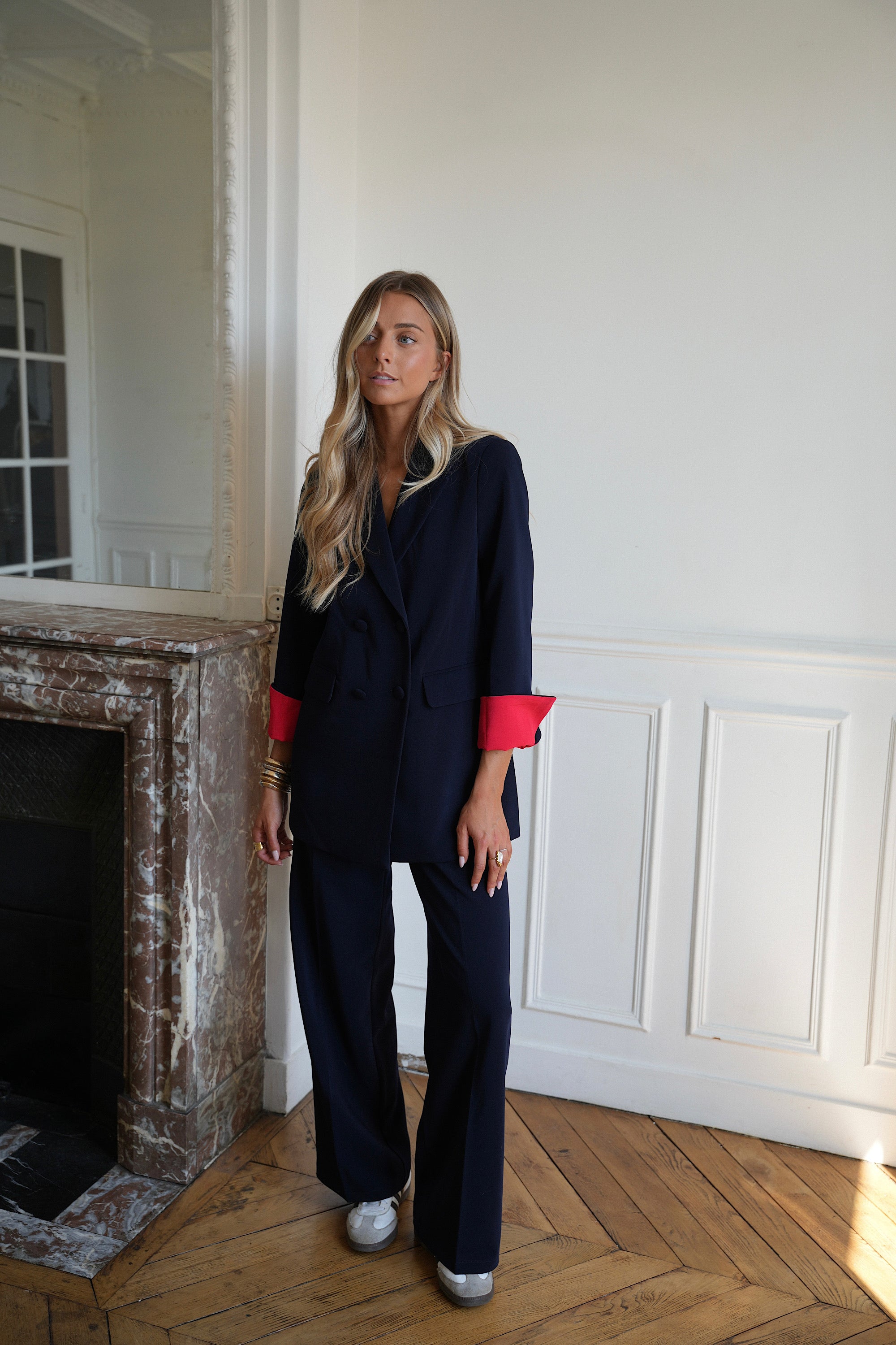 Arsene marine - Pantalon droit