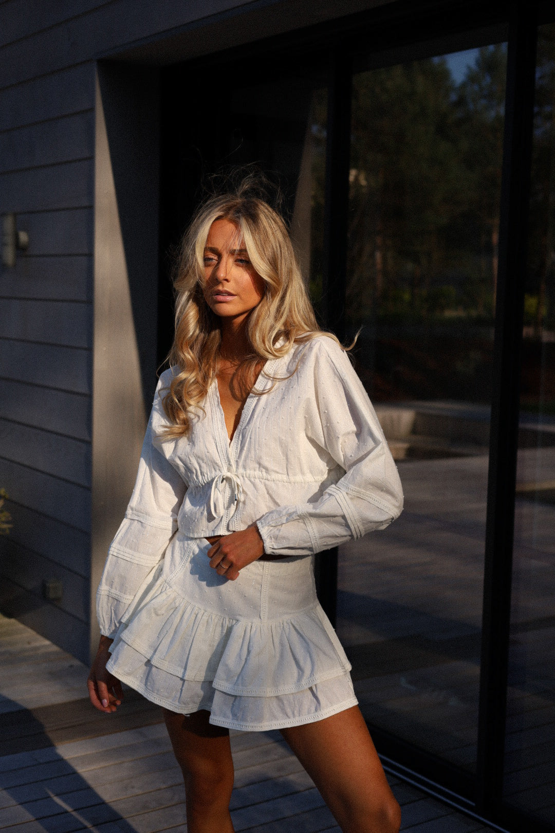 Tarik blanche - Blouse plumetis