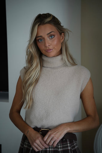 Rossa beige - Pull sans manches
