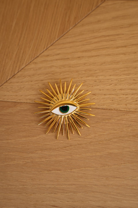 Ace dorée - Broche œil