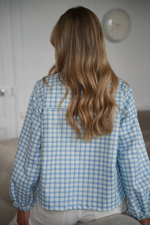 Loren bleue - Veste à carreaux