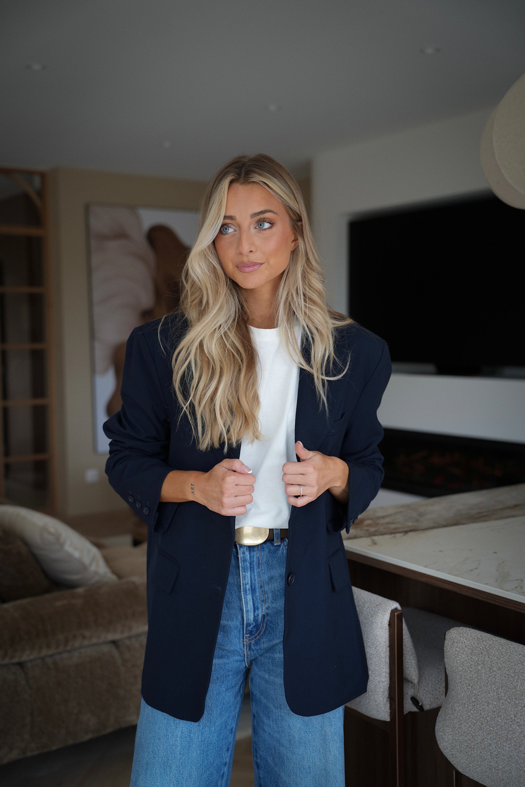 Grayce marine - Veste blazer