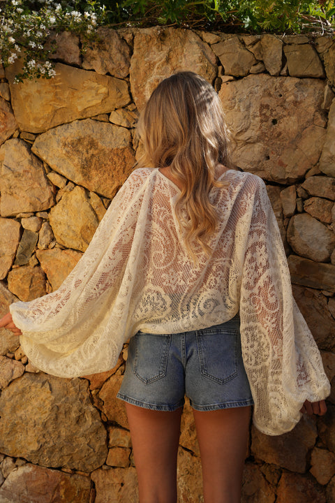 Sixtine crème - Blouse ample