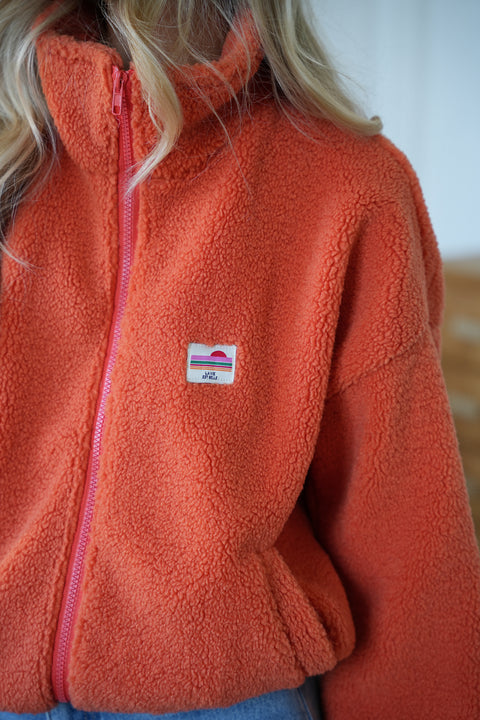 Lydie orange - Veste polaire