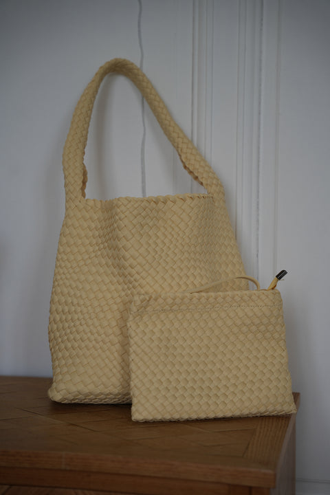 Oliane jaune - Sac tressé