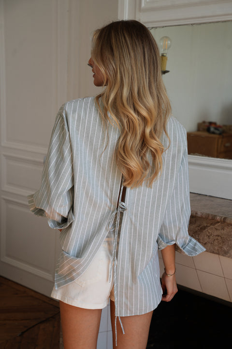 Jade vert d’eau - Chemise rayée