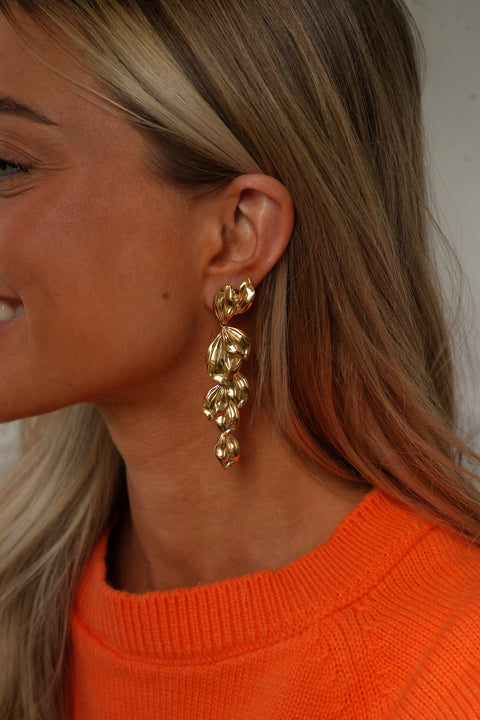 Ona dorées - Boucles d’oreilles acier