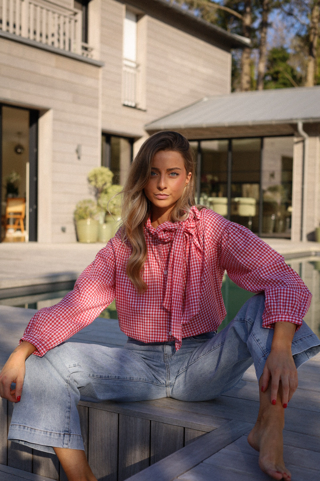 Aden rouge - Blouse vichy