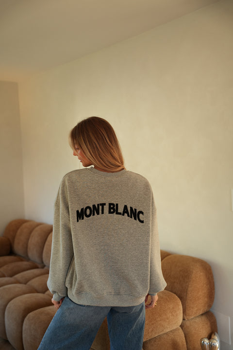 Milene gris - Sweat-shirt brodé