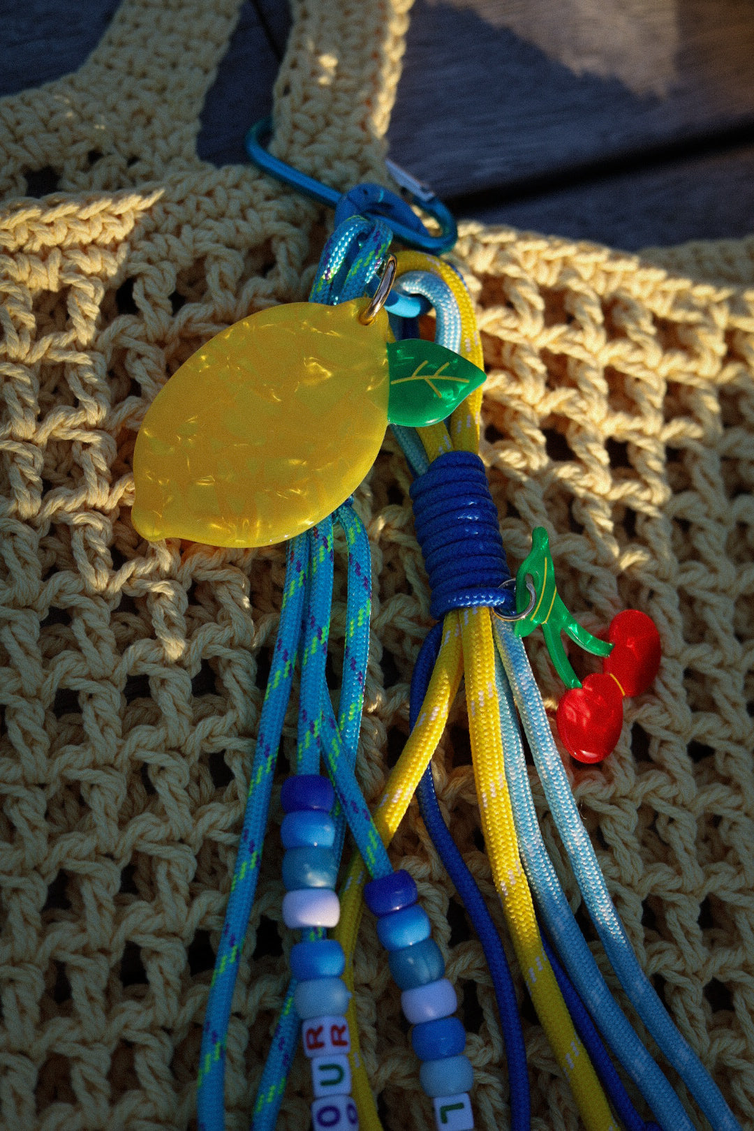 Citron bleu - Porte clefs