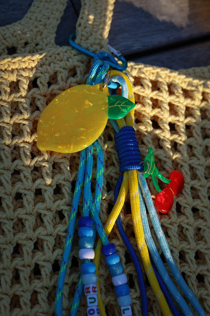 Citron bleu - Porte clefs