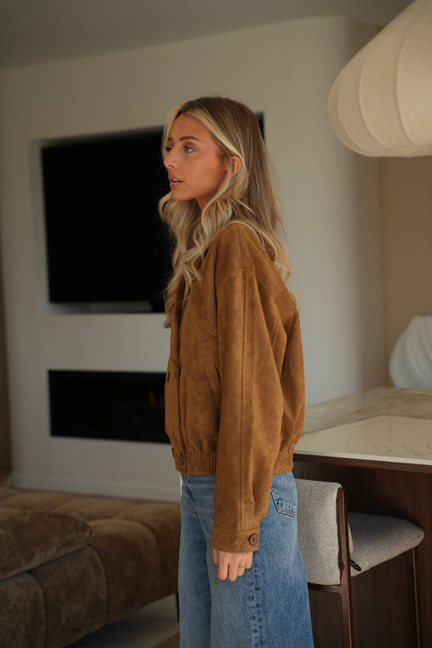 Charly camel - Veste suédée