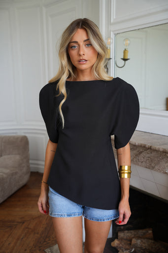 Garance noire - Blouse asymétrique