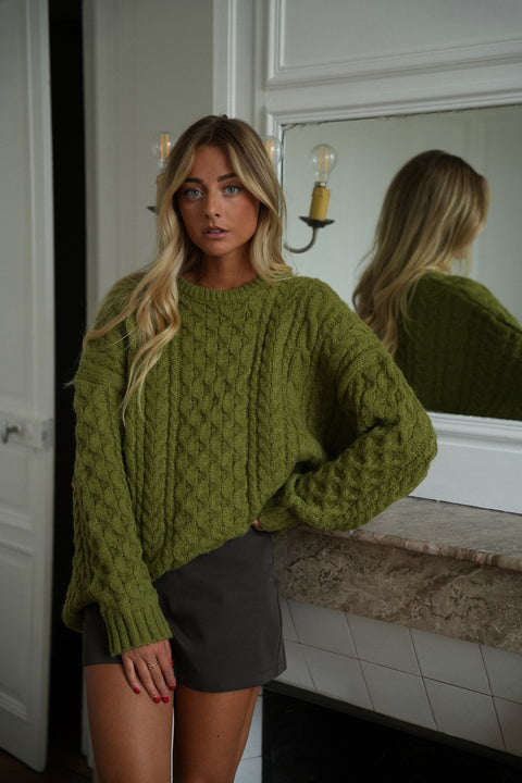 Lanna vert - Pull oversize