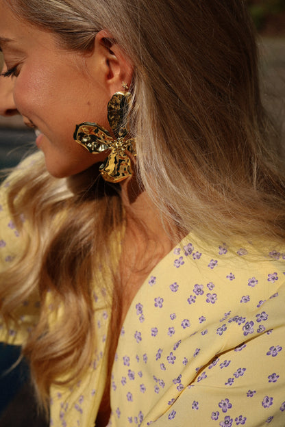 Ofelia dorées - Boucles d’oreilles acier