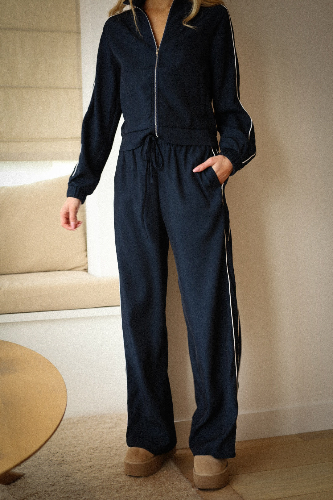 Isabel marine - Pantalon droit