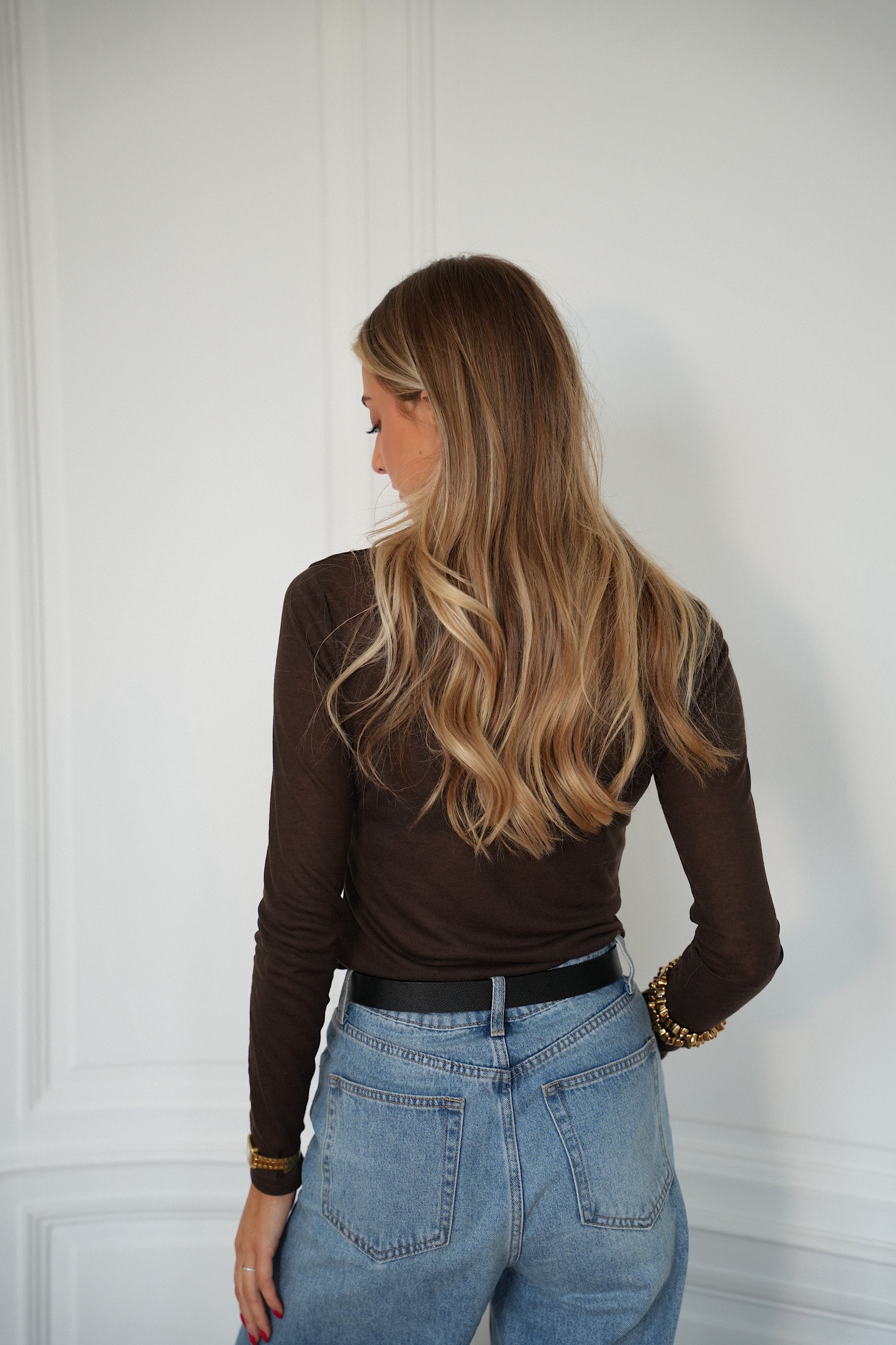 Gael chocolat - T-shirt manches longues