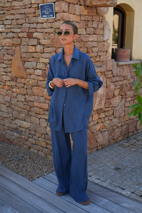 Lore bleu - Pantalon droit