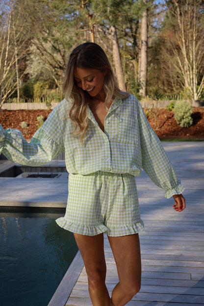 Kalli vert - Short vichy