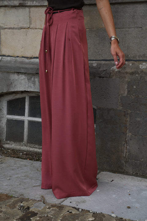 Elia terracotta - Pantalon droit
