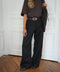Achille noir - Pantalon droit