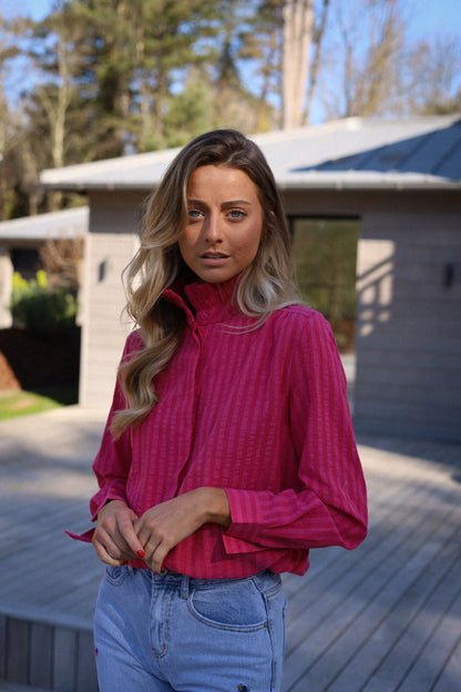 Priscilla rose - Blouse rayée
