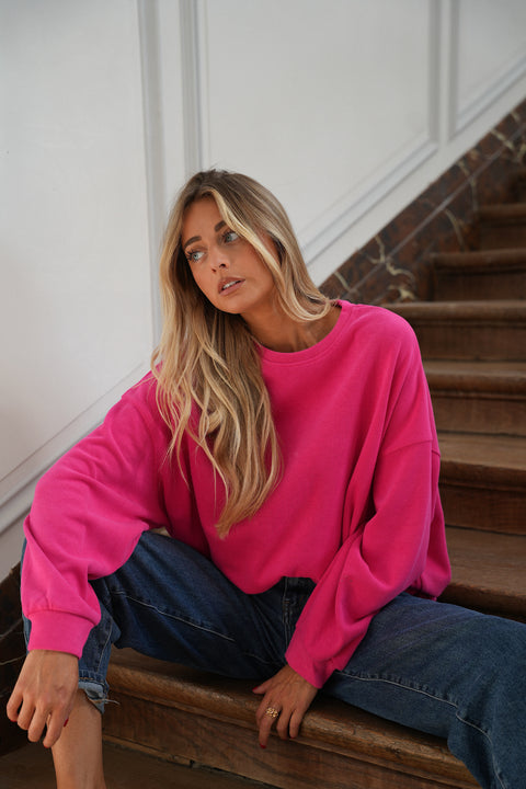 Izac rose - Sweat-shirt ample