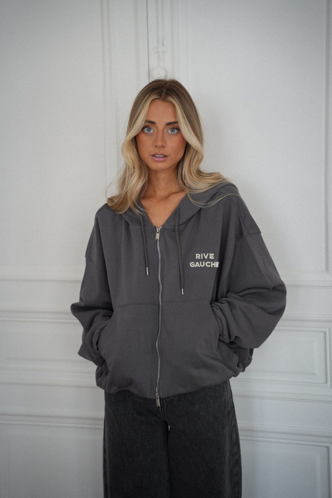 Ronan gris - Sweat-shirt zippé